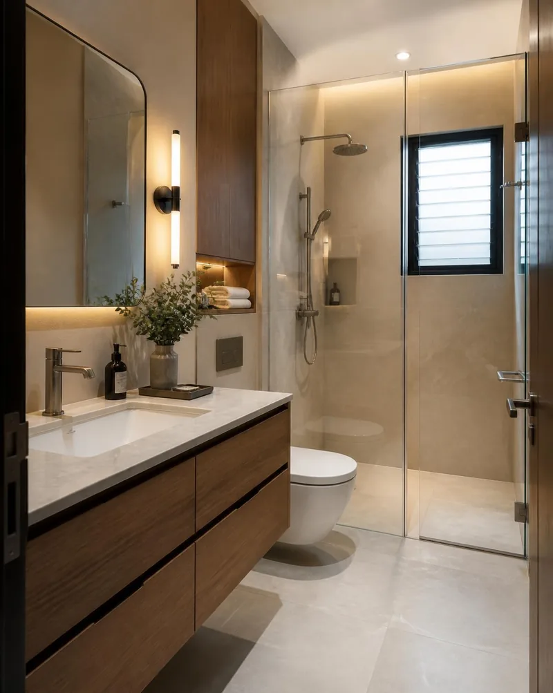 AI-generated bathroom design inspiration